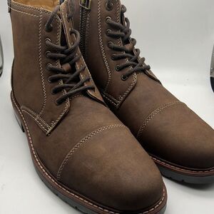 Dockers Mens Rawls Rugged Lace-up Synthetic Leather Lugged Sole Cap Toe Boot M12
